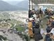 航拍山洪下的凉山冕宁县 房屋陷淤泥里村民帐篷暂住